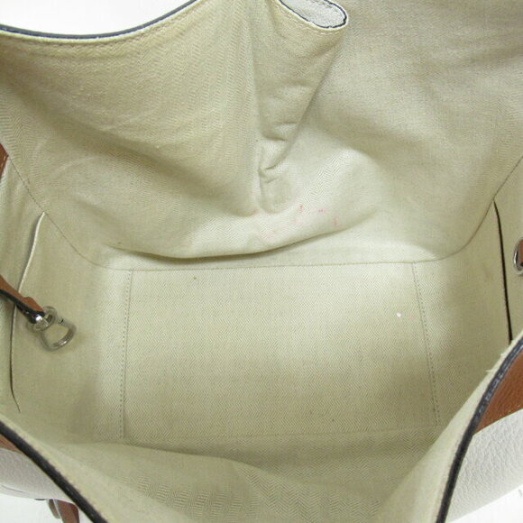 LOEWE Hammock Shoulder Bag Brown White Leather - Picture 7 of 10